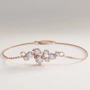 Pandora diamond bracelet paired with womens tennis bracelet and diamond bracelet for women luxury style.