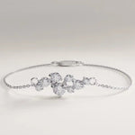 Pandora diamond bracelet paired with womens tennis bracelet and diamond bracelet for women luxury style.