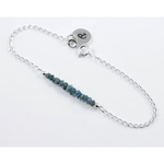 6.49 Ct blue rough diamond 2 to 3 mm bracelet with raw gemstone styling