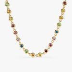 4.40 Ct genuine multicolour gemstone pendant necklace with vibrant colors and elegant design, ideal for unique fine jewelry and stylish everyday wear