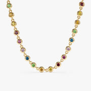 4.40 Ct genuine multicolour gemstone pendant necklace with vibrant colors and elegant design, ideal for unique fine jewelry and stylish everyday wear