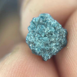 Wedding jewelry starts with this stunning 2.35Ct blue rough diamond.