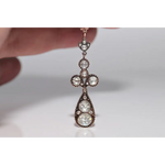 2.50 ct natural rose cut diamond pendant with vintage design in fine handcrafted jewelry