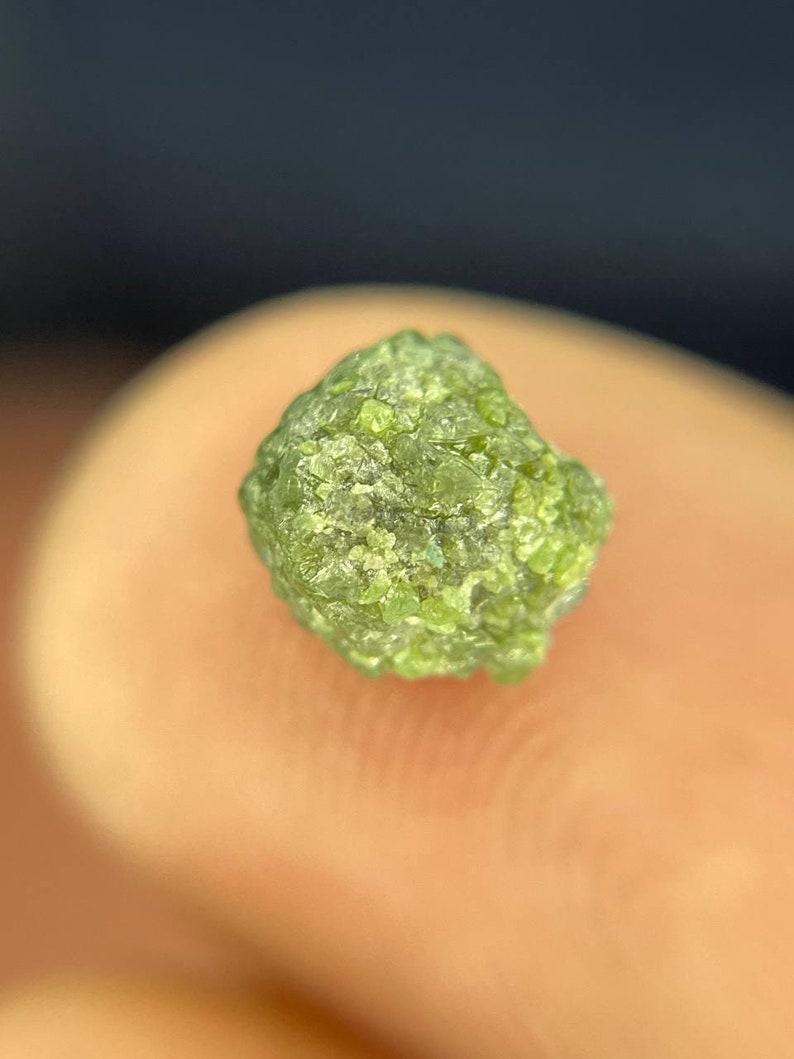 1.59 Ct Natural Green Rough Raw Diamond For Wedding Ring