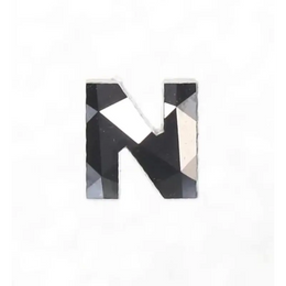 0.77 Ct natural loose black alphabet N diamond, black diamond, raw diamonds, best man made diamonds, gia certified diamonds.