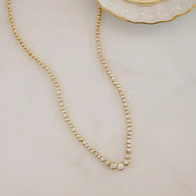 8.69 ct lab grown diamond tennis necklace with brilliant sparkling diamonds in a classic elegant fine jewelry design