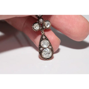 2.50 ct natural rose cut diamond pendant with vintage design in fine handcrafted jewelry