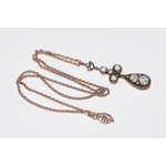 2.50 ct natural rose cut diamond pendant with vintage design in fine handcrafted jewelry