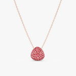 0.76 Ct genuine red gemstone pendant necklace with intense red color and refined elegant design, perfect for statement jewelry and stylish wear