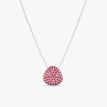 0.76 Ct genuine red gemstone pendant necklace with intense red color and refined elegant design, perfect for statement jewelry and stylish wear