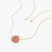 0.76 Ct genuine red gemstone pendant necklace with intense red color and refined elegant design, perfect for statement jewelry and stylish wear