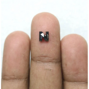 0.77 Ct natural loose black alphabet N diamond, black diamond, raw diamonds, best man made diamonds, gia certified diamonds.