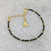 15.65 Ct black rough diamond bracelet with raw gemstone styling