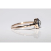 Fine lab grown ring with round cut diamond in gold solitaire style for engagement and daily wear