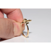 Graceful lab grown ring round cut diamond solitaire gold ring designed for modern elegance