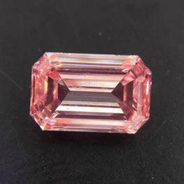 0.74 Ct Emerald Cut Fancy Pink Lab Grown Diamond