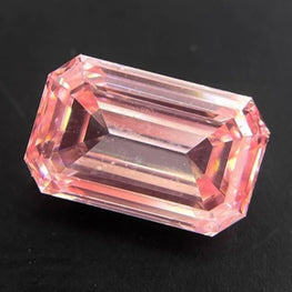 0.74 Ct Emerald Cut Fancy Pink Lab Grown Diamond
