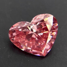 0.65 CT Heart Shape Fancy Pink Lab Grown Diamond