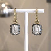 Elegant lab created diamond stud and drop earrings for women eco friendly jewelry