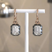 Elegant lab created diamond stud and drop earrings for women eco friendly jewelry