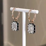 Elegant lab created diamond stud and drop earrings for women eco friendly jewelry