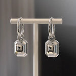 Elegant lab created diamond stud and drop earrings for women eco friendly jewelry