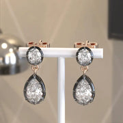 4.00 Ct oval pear cut lab grown diamond earrings minimalist everyday wear elegant fine jewelry sparkling design