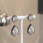 4.00 Ct oval pear cut lab grown diamond earrings minimalist everyday wear elegant fine jewelry sparkling design