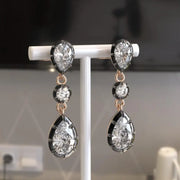 Brilliant Pear-Round Cut 5.00 Ct Lab Grown Diamond Earrings Luxury Timeless Wedding Jewelry