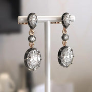 4.20 Ct Multi Cut Lab Grown Diamond Earrings Premium Bridal Jewelry Sparkling Elegant Gift
