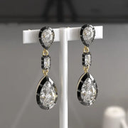 4.07 Ct lab grown diamond earrings with brilliant cut stones set in luxury stud design for elegant jewelry wear