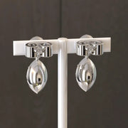 3.00 Ct Lab Grown Diamond Earrings Marquise-Round Cut Sparkling Statement Bridal Jewelry