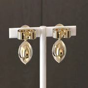 3.00 Ct Lab Grown Diamond Earrings Marquise-Round Cut Sparkling Statement Bridal Jewelry