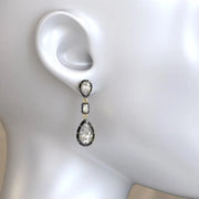 4.07 Ct lab grown diamond earrings with brilliant cut stones set in luxury stud design for elegant jewelry wear