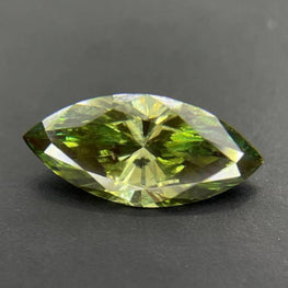 0.56 Carat Marquise Cut Parrot Green Lab Grown Diamond