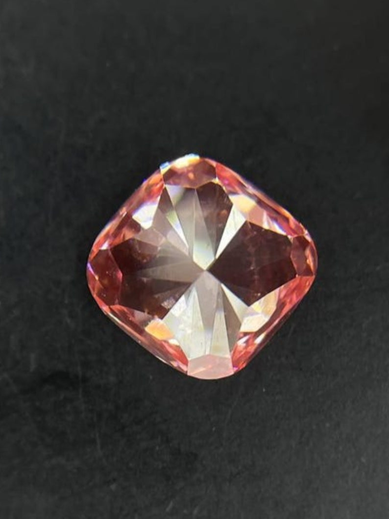 0.58 CT Loose Cushion Cut Fancy Pink Lab Grown Diamond