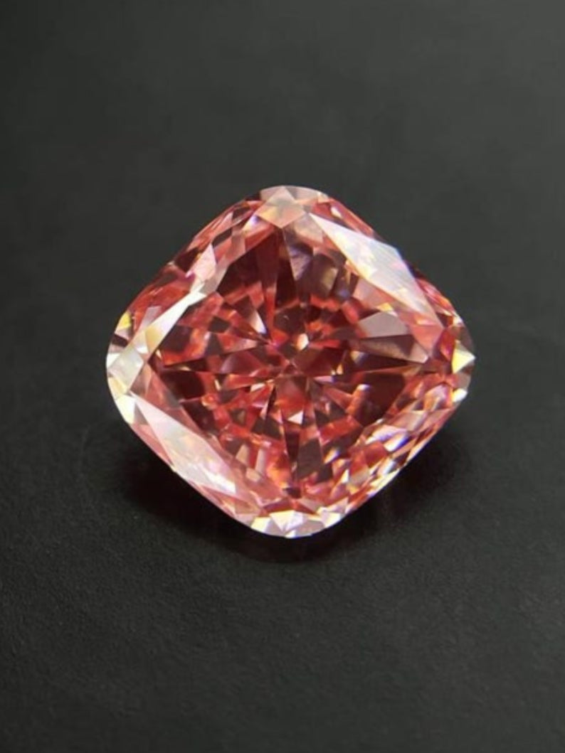 0.58 CT Loose Cushion Cut Fancy Pink Lab Grown Diamond