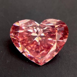 0.65 CT Heart Shape Fancy Pink Lab Grown Diamond