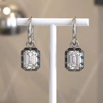 Elegant lab created diamond stud and drop earrings for women eco friendly jewelry