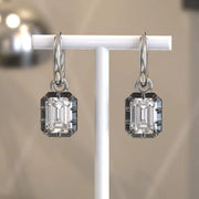 Elegant lab created diamond stud and drop earrings for women eco friendly jewelry