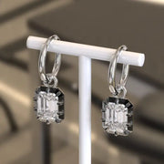 Elegant lab created diamond stud and drop earrings for women eco friendly jewelry