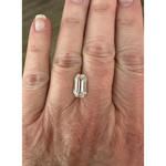 4.03 Ct CVD lab grown diamond in modified octagon step cut, geometric loose diamond with step facets for custom engagement ring or fine jewelry