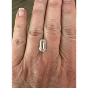 4.03 Ct CVD lab grown diamond in modified octagon step cut, geometric loose diamond with step facets for custom engagement ring or fine jewelry