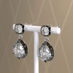 4.00 Ct pear shape lab grown diamond earrings sparkling elegant fine jewelry perfect anniversary gift design