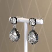 4.00 Ct pear shape lab grown diamond earrings sparkling elegant fine jewelry perfect anniversary gift design