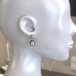 4.00 Ct pear shape lab grown diamond earrings sparkling elegant fine jewelry perfect anniversary gift design