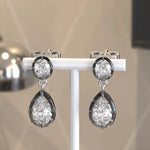 4.00 Ct oval pear cut lab grown diamond earrings minimalist everyday wear elegant fine jewelry sparkling design