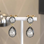 4.00 Ct oval pear cut lab grown diamond earrings minimalist everyday wear elegant fine jewelry sparkling design