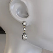 Trendy Drop 4.00 Ct Pear-Round Lab Grown Diamond Earrings Sparkling Party Wear Fine Jewelry