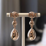 Trendy Drop 4.00 Ct Pear-Round Lab Grown Diamond Earrings Sparkling Party Wear Fine Jewelry